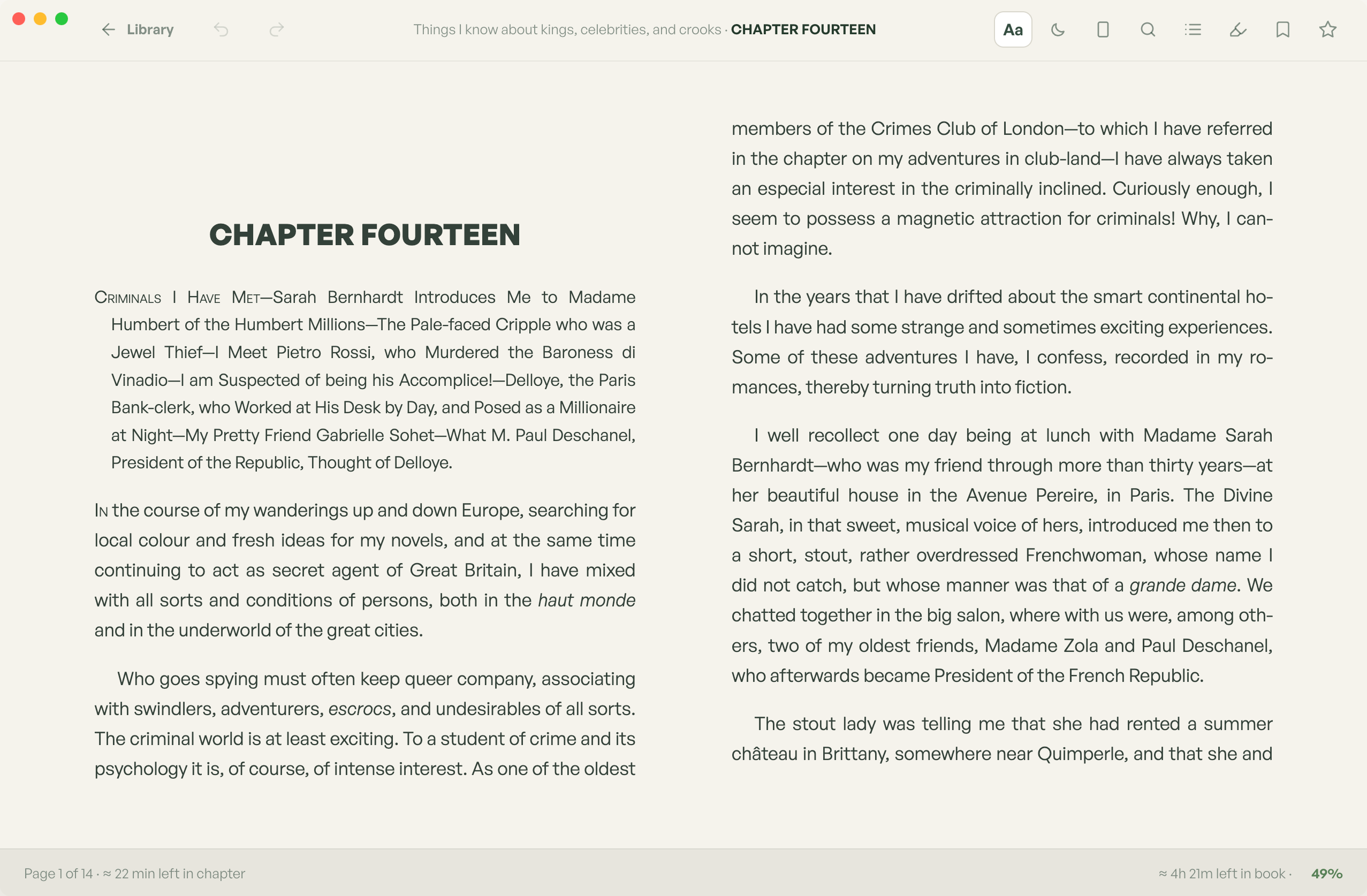 The MichPub library in the light Paper theme