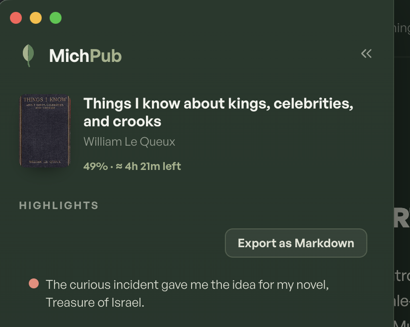 Highlights exported as a clean Markdown file