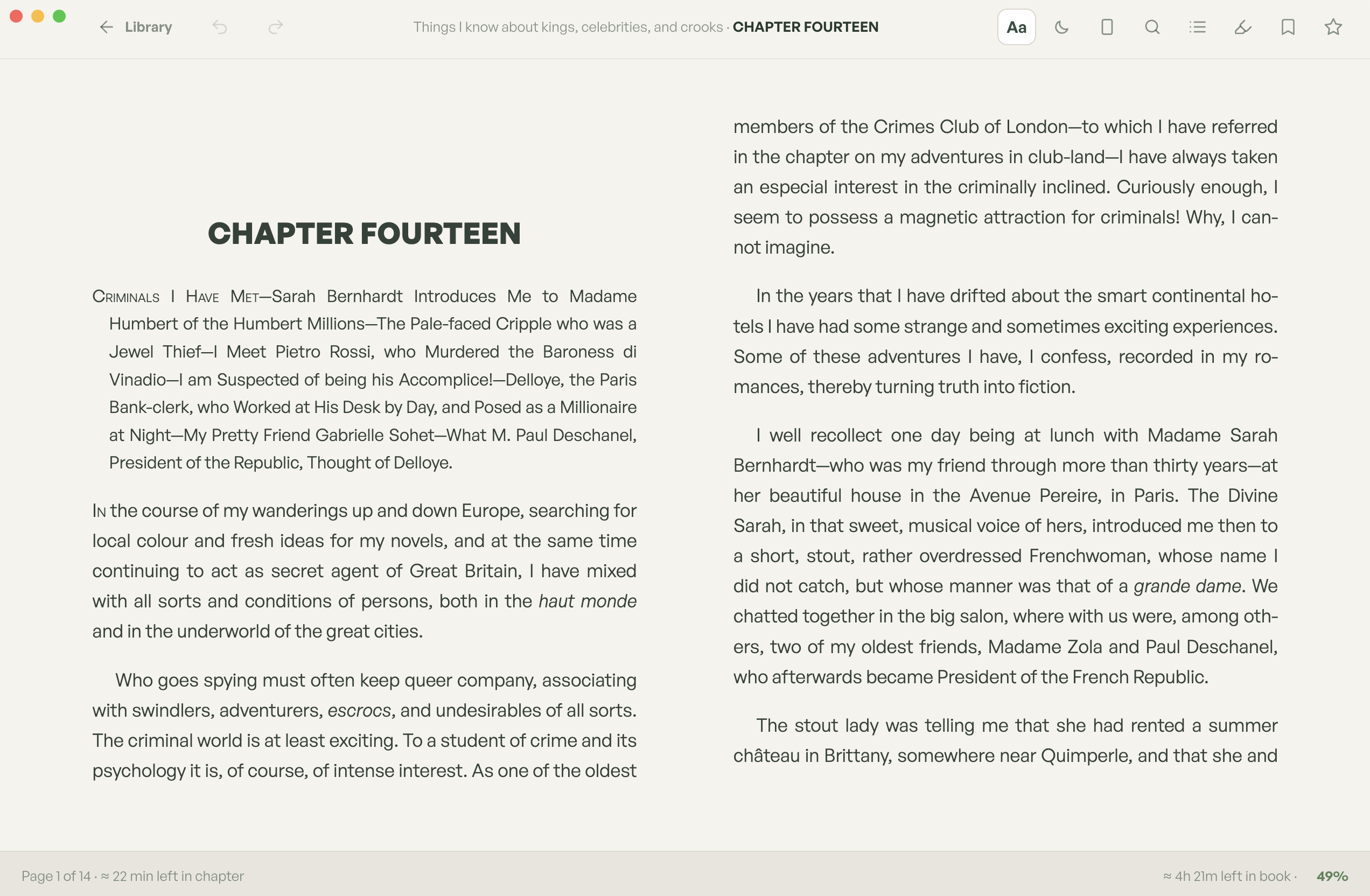 The MichPub library in the light Paper theme